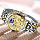 LIGE Luxury Women's Waterproof Quartz Watch: Stainless Steel, Fashionable Gift with Box