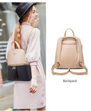 Fashionable Women's Leather Backpack - Stylish Shoulder Bag for Ladies - Sac a Dos Bagpack - School Bags for Teenage Girls