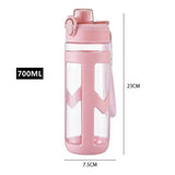 700ml Fashionable Plastic Water Bottle with Anti-Scald Cover – Portable and Eco-Friendly | Cute Outdoor Sports Drinking Bottle