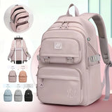 Waterproof Nylon Student Backpack: Spacious, Fashionable, and Ideal for College/Travel