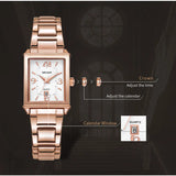 MEGIR Women's Rose Gold Bracelet Watch: Luxury Timepiece for Fashionable Women, Ideal for Lovers