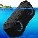 Wireless Flashing Light Speaker: Portable Bluetooth Speaker with TWS Stereo Bass, IPX7 Waterproof, FM Radio, 12-Hour Battery Life