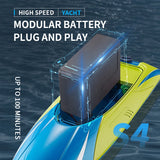 Dynamic Launching S4 High-Speed Boat: 2.4G Remote Control Ship for Kids