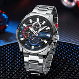 CURREN Multifunctional Quartz Men's Watch: Sporty Stainless Steel Strap, Luminous, Automatic Date