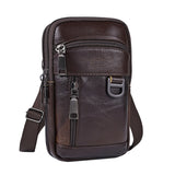 Vintage Cowhide Leather Men's Crossbody Bag: Versatile Travel Companion