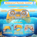 Kids' Summer Fun: Waterproof Remote Control Motorboat with Double Propeller and Spray Light