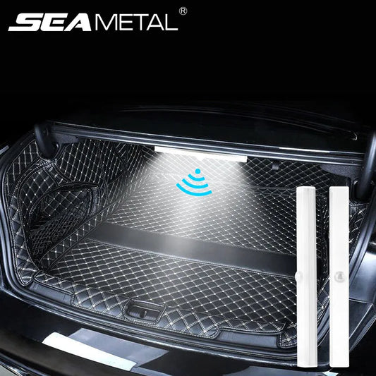 SEAMETAL Car Sensor Light: USB Rechargeable, Automatic Induction Bar for Floor, Trunk, Hood