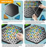 Educational Chain Triangle Chess Game – Triggle Rubber Band Interactive Battle Set – Great Gift for Family Parties