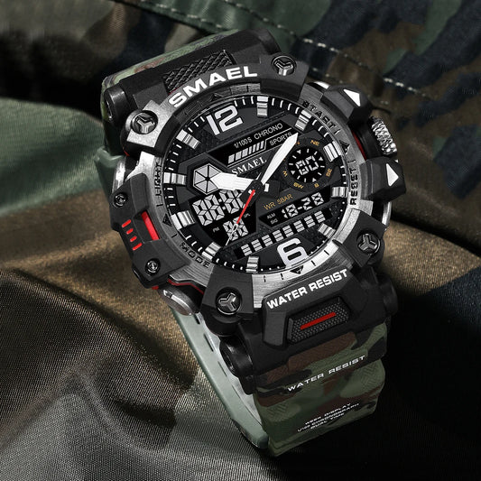 SMAEL Men's Fashion Military Watch, Luxury Original Sports Chronograph, Waterproof Quartz Digital Wristwatch