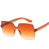 Fashionable One-Piece Frameless Sunglasses for Women: Candy-Colored Sun Glasses