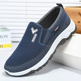 Men's Canvas Sneakers with Soft Soles, Casual and Breathable, Comfortable Slip-on Oxford Cloth Shoes