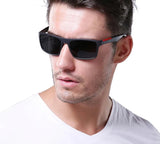 Classic Square Men's Sunglasses: Polarized Fashion Black Sun Glasses, Stylish Driving Shades with UV400 Sports Eyewear