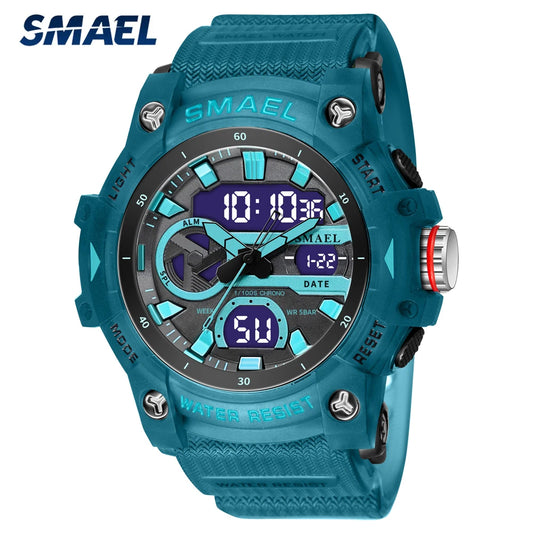 Men's Digital Military Watch – Dual Display Quartz Waterproof Timepiece | Sport Wristwatch Gift for Him