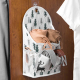 Bathroom Hanging Bag Organizer with Waterproof Design and 5 Free Hooks for High Capacity Storage