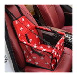 Premium Pet Dog Car Booster Seat: Foldable, Stable, and Travel-Friendly, Ensures Puppy Safety with Mesh Design and Safety Belt