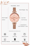 MEGIR Stylish Ladies' Quartz Wristwatch, Luxury Brand, Casual Rose Gold Mesh Strap, Women's Business Watch