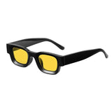 Women's Small Square Polarized Sunglasses: Fashionable Retro Punk Hip Hop Sun Glasses for Women, Luxury Anti-Glare Driving Shades with UV400 Protection