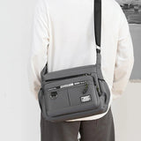 Men's Waterproof Oxford Messenger Bag, Crossbody Shoulder Sling Pack, Small Satchel Purse for Work