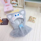 Hoodie Jumpsuit Sweater Outfit for 17cm Labubu Doll – Cute Plush Clothing Set for Fans & DIY Dress-Up Accessories