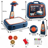 Kids' LED Drawing Projector: Handbag-Shaped Painting and Drawing Table—Educational Early Learning Doodle Board with Projection Features