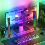 RGB LED Desk Lamp - Symphony Lights, Music Rhythm Ambient Strip Light, TV Backlight Decor, Desktop Atmosphere Night Light