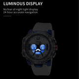 SMAEL Men's Outdoor Sport Watch: Waterproof Digital Wristwatch with PU Band, Dual Display, Military Style