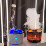 Volcano Flame Jellyfish Aroma Diffuser: 360ml Essential Oil Air Humidifier with Smoke Ring Effect, Ideal as a Cool Gift