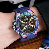 Dual Display Men’s Sports Watch – Military Waterproof Analog Digital Wristwatch with Chronograph and Alarm