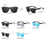 Unisex Premium Square Polarized Sunglasses: Vintage Style with One-Piece Design, Blue Mirror Lenses for Fashionable UV400 Protection