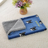 Thickened Coral Fleece Pet Blanket: Provides Winter Warmth, Suitable for Small and Large Dogs