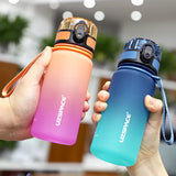 350ml Sport Water Bottle for Girls: Portable and Leakproof, Frosted Plastic Shaker Drink Cup with Time Marker