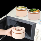 Microwave-Safe Insulated Lunch Box – Portable Stainless Steel Round Bento Container for Keeping Food Warm, Ideal for Kids and Adults