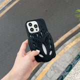 Cute Shoe Hole Cooling Silicone Bracket Phone Case for iPhone 11-14 Pro Max