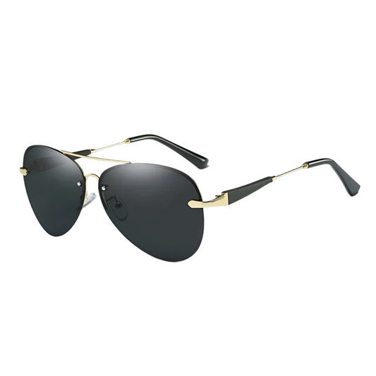 Classic Polarized Sunglasses for Men with Metal Frame and Mirror Lens - Suitable for Men and Women