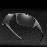 Matte Black Photochromic Sunglasses for Men: Polarized Sports Goggles with Color-Changing Lenses Ideal for Driving