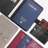 Waterproof Leather Passport Holder with Credit Card Wallet - Cute Design for Women/Men