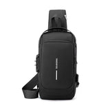 Waterproof Men's Crossbody Chest Bag: USB Shoulder Sling Pack