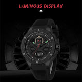 RUIMAS Men's Fashion Sport Quartz Watch with Silicone Band, Date Display, Waterproof, and Reliable Timekeeping