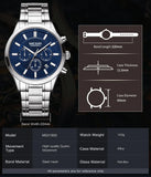 MEGIR Waterproof Stainless Steel Men's Wristwatch: Luminous Chronograph for Casual or Business Wear