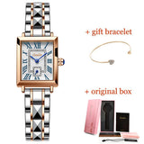 LIGE Ladies Waterproof Bracelet Watch: Rose Gold Luxury Quartz Wristwatch, Perfect Woman's Gift