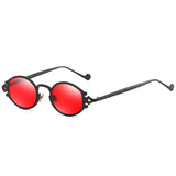 Women's Fashionable Metal Steampunk Sunglasses - Round Vintage Glasses of High Quality