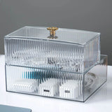 Light Luxury Desktop Cable Storage Box: Transparent, Dust-Proof Organizer