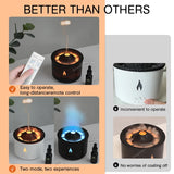 Volcano Flame Jellyfish Aroma Diffuser: 360ml Essential Oil Air Humidifier with Smoke Ring Effect, Ideal as a Cool Gift