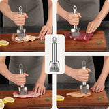 Heavy Duty Stainless Steel Meat Tenderizer – Sharp Needle Blade Mallet for Tenderizing Beef & Turkey