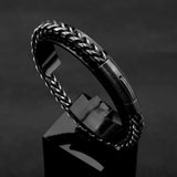 Men's Vintage Link Chain Bracelet – Punk Rock Stainless Steel Motorcycle Design | Handmade Jewelry Gift for Him