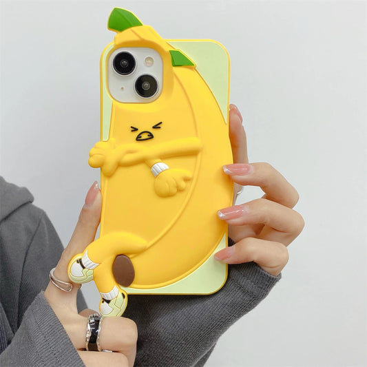 3D Banana Silicone Phone Case for iPhone 11-14 Pro Max