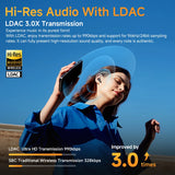 HT10 AilyBuds Pro+ ANC Wireless Earphones: Hi-Res Audio with LDAC, Bluetooth 5.3, 6 Mic AI HD Call, Multipoint Connection