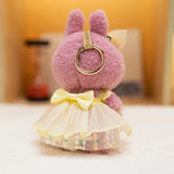 Labubu Doll Sequined Gauze Dress Set – 7 Color Options with Bow Detail for 17cm Plush Dolls, Dress-Up Accessories for Stylish Displays