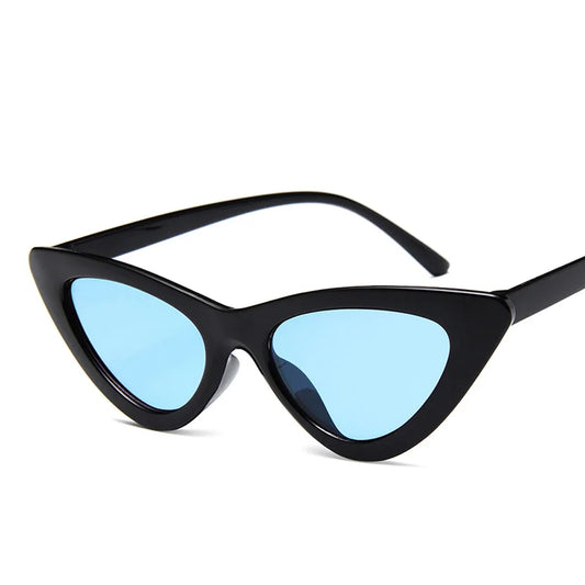 Retro Vintage Cat Eye Sunglasses for Women - Sexy Small Frame with Colorful Lenses, Female Eyewear