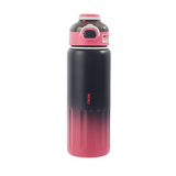 800ml Stainless Steel 316 Insulated Flask with Straw and DIY Stickers – Portable Sports Bottle for Hot and Cold Drinks